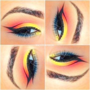 Dramatic winged liner