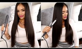 Straightening My New Growth - Red Pro Hybrid Flat Iron Review & Tutorial
