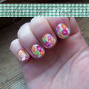 Faded Floral Nail Art