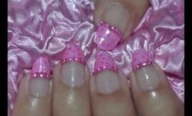 Girly Nail Art ~ Sweet Barbie Pink Nails
