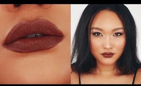 Winter Brown Matte Lip Tutorial | How to Liquid Lipstick Application