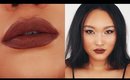 Winter Brown Matte Lip Tutorial | How to Liquid Lipstick Application