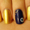 Turkish Evil Eye Mani (yellow lighting)