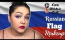 Russian Flag Inspired Makeup Tutorial - FiFA World Cup - (NoBlandMakeup)
