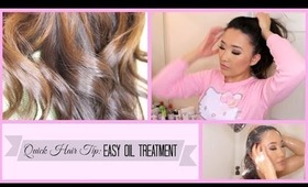 Quick Hair Tip: ♡ Easy Oil Treatment to Keep Hair Moisturized - hollyannaeree