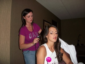 Me doing my sisters hair on her wedding day!