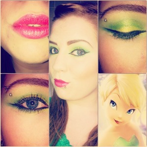 Using the green and yellow in tinkerbells outfit i came up with this look. Hope you like it. Justdoingkatie.blogspot.com x