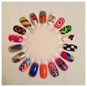A nail wheel featuring some of my designs