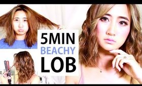 How To Style A Lob | 5 Minute Back To School Curls