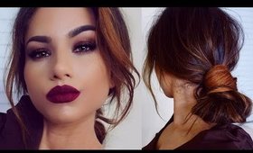 Bronze Smokey Eye Makeup Tutorial! + Romantic Messy Bun Updo!