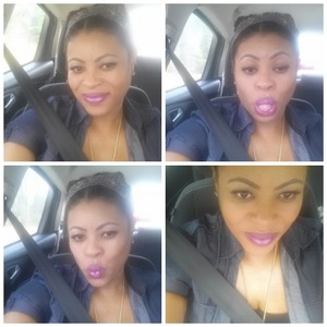 Look for the day! #M.A.C heroine lipstick # NYX foundation