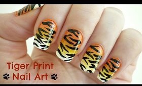 Tiger Print Nail Art Tutorial!