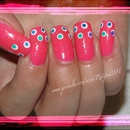 Neon Pink with Polka Dots