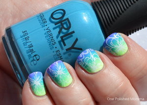 http://onepolishedmomma.blogspot.com/2015/05/neon-gradients-with-stamping.html