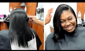 SILK PRESS ON DAMAGED NATURAL HAIR!