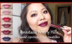Anastasia Beverly Hills Liquid Lipsticks | Lip Swatches