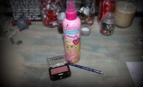 Dollar Tree Review- Barbie Detangler, NYC Blush & NYC Glitter Eyeliner