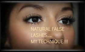 NATURAL FALSE LASHES - MY TECHNIQUE