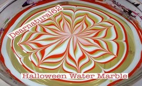 258 #NAILART | #Halloween Water Marble Shout Out