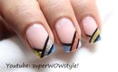 Glitter Nail Art Tutorial _ French Tip Abstract Manicure! _ SuperWowStyle