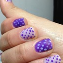 purple dots nails