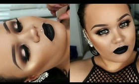 Grunge Glam Makeup Tutorial | Spotlight Eyes & Matte Black Lip | Makeupwithjah