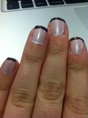 A fun twist on the classic French manicure!