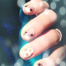 romantic flower nails 