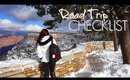 Vlog #9 : 12-28-16 : My Checklist for Road Trip ( Grand Canyon)