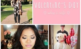 Valentine's Day Makeup & Outfit
