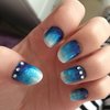 Blue ombré nails