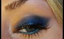 New Year's Eve Blue Cat Eye Makeup