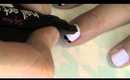 Zooey Deschanel - Tuxedo Nails from the Golden Globes