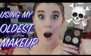 FULL FACE USING MY OLDEST MAKEUP 😱 Get Ready With Me