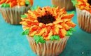 Individual Sunflower cupcakes | Desserts for the Weekend