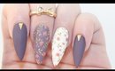 HOW TO: Matte Dark Floral Acrylic Nails