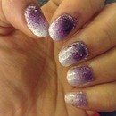 Purple ombré nails :3