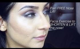 Pain FREE Shorten & lift your nose w facial exercise || Raji Osahn