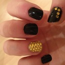 gold and black