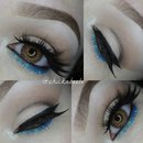 Neutral Eye With Pop of Blue Glitter
