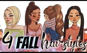 ☕️DRAWING 4 FALL HAIRSTYLES 2018🍁☕️