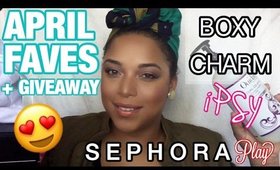 APRIL FAVORITES 2017 + GIVEAWAY 😱😍 | Natural Hair Makeup Beauty Boxes | MelissaQ