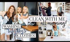 CLEANING WITH TODDLERS AROUND + LAUNDRY REVAMP! | Kendra Atkins