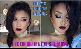 Maquillaje Cosmeticos de Supermercado / Drugstore cosmetics makeup tutorial |auroramakeup