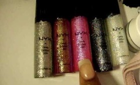 NYX Candy Glitter Liners and Swatches