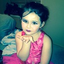 My little angel we're having fun with makeup 