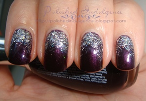 Purple with silver holo glitter