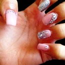 *New pink&silver nails 