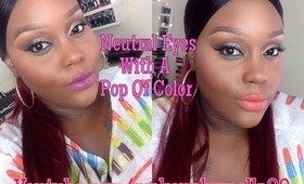 Neutral Eyes With A Pop Of Color |MakeupByMella89