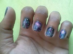 galaxy desgin for natural nails